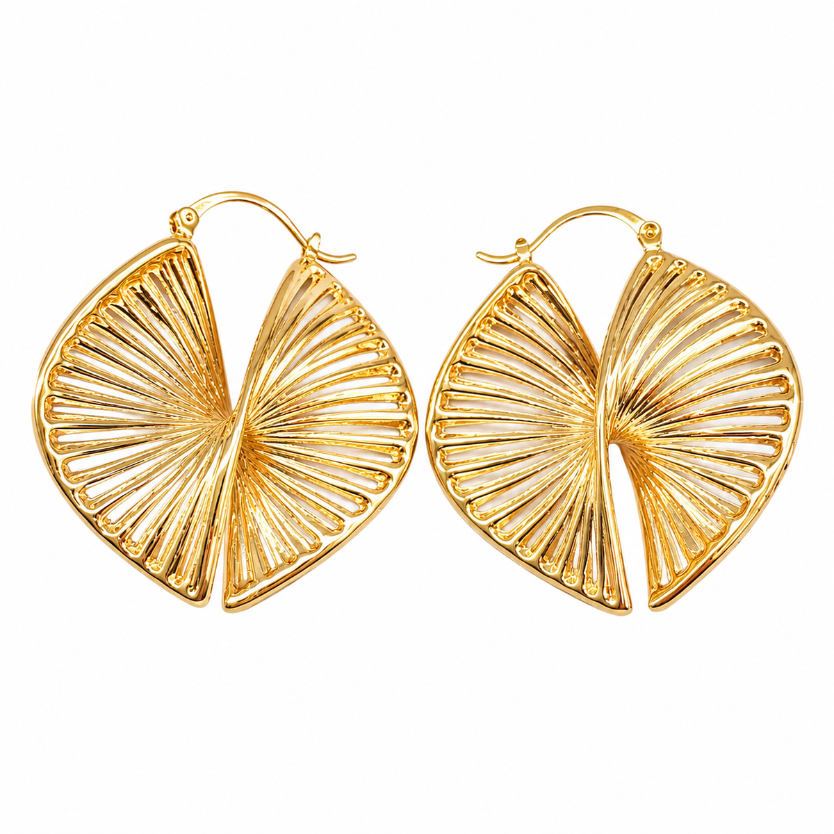 Golden Leaf Hoops