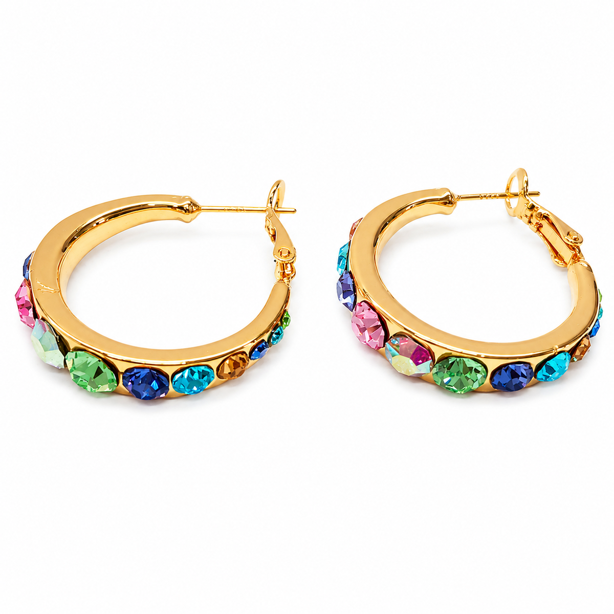 Rainbow Luxe Hoops
