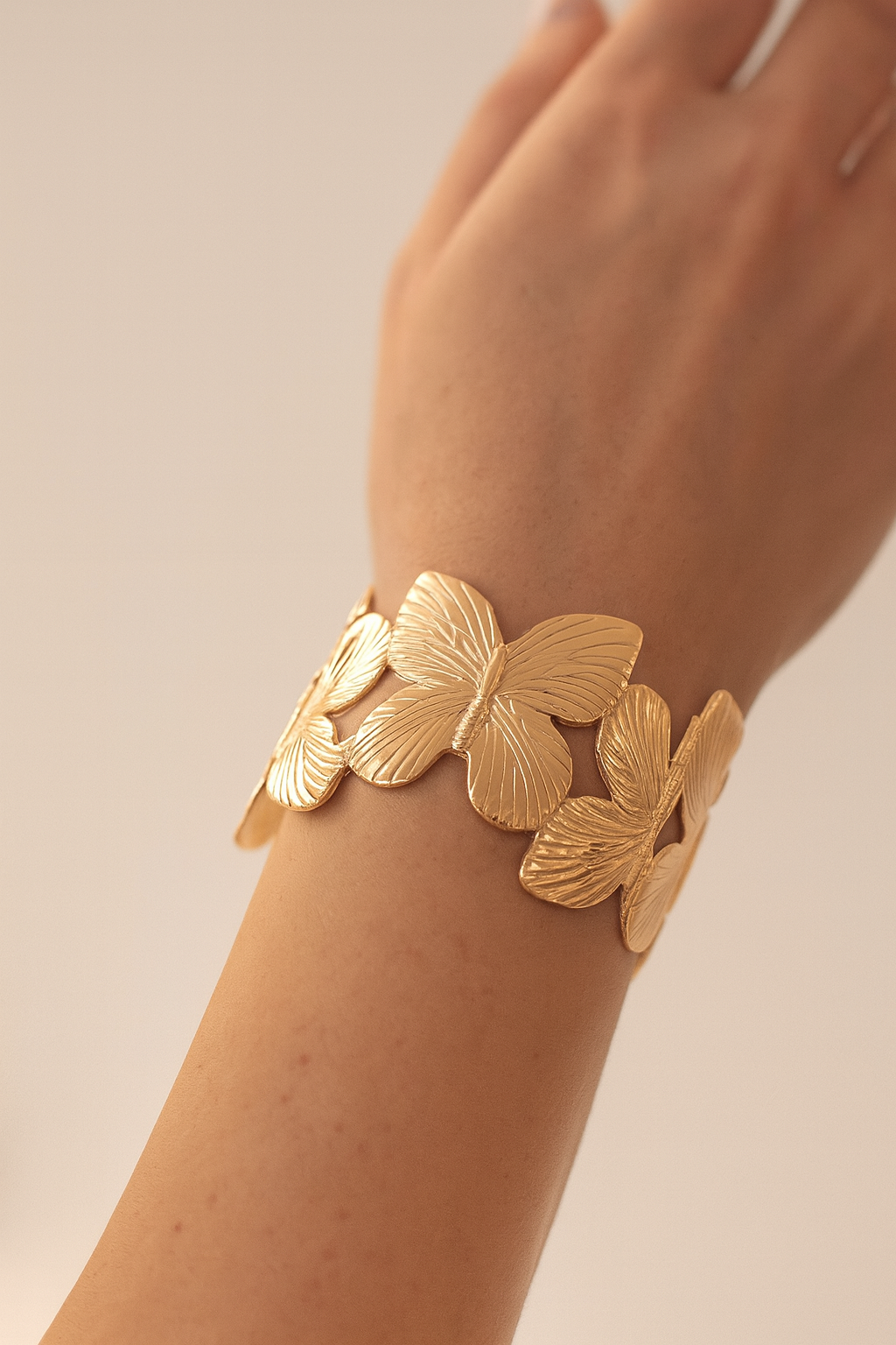 Golden butterfly charming kada bracelets