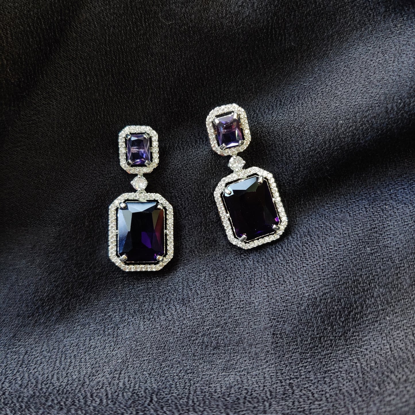 Violet Frost Diamond Earrings