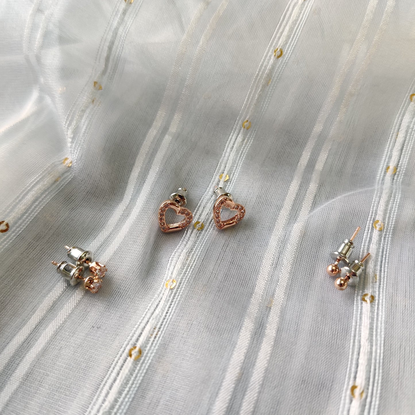 Heart shape small stud earring online for women