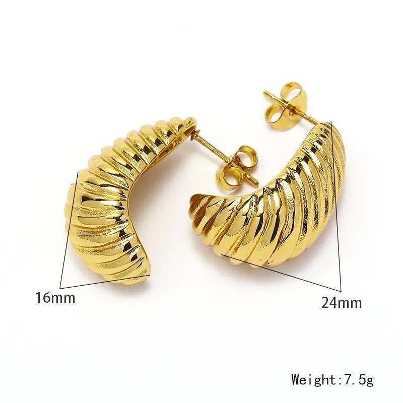 Gold mini designer hoops earring