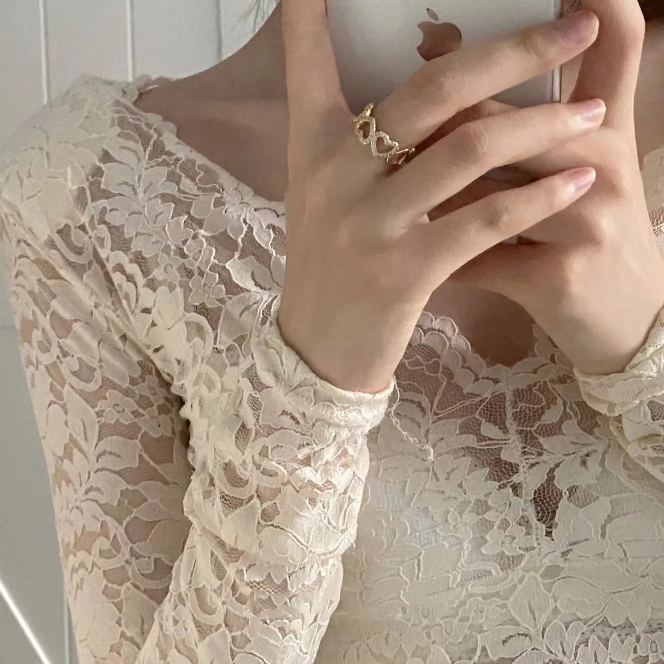 Little heart gold plated ring