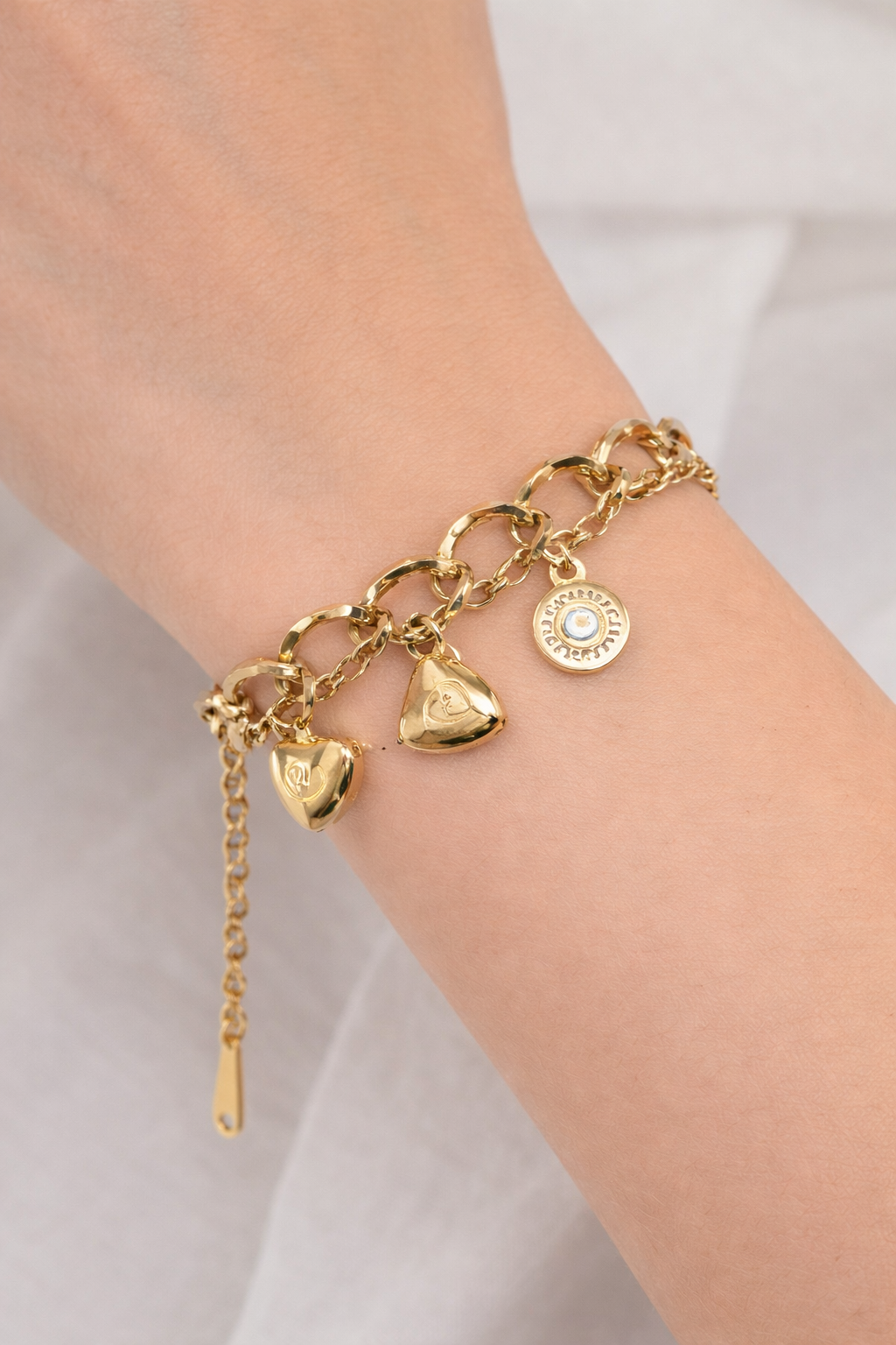 Fashion Style Rose Gold Two Layer Chain Bracelets For Girls