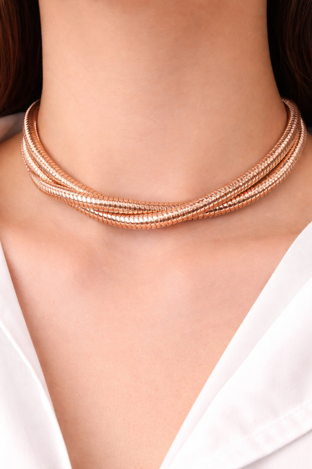Trending Double Layer Twisted Chain Necklace For Women