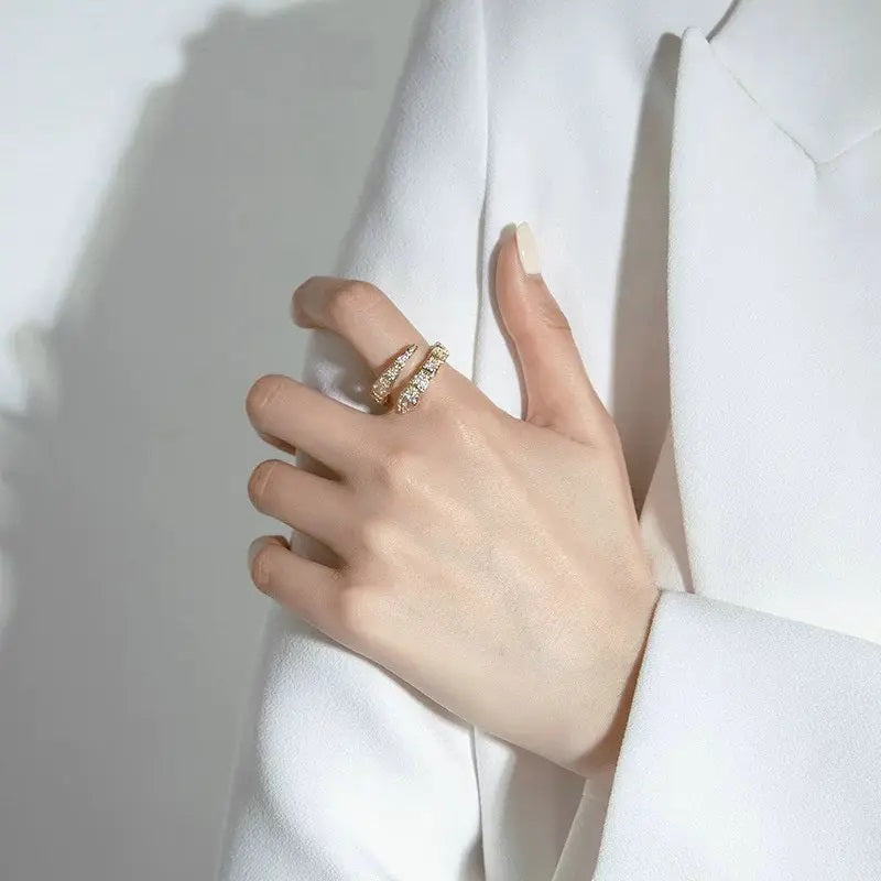 Golden snake ring