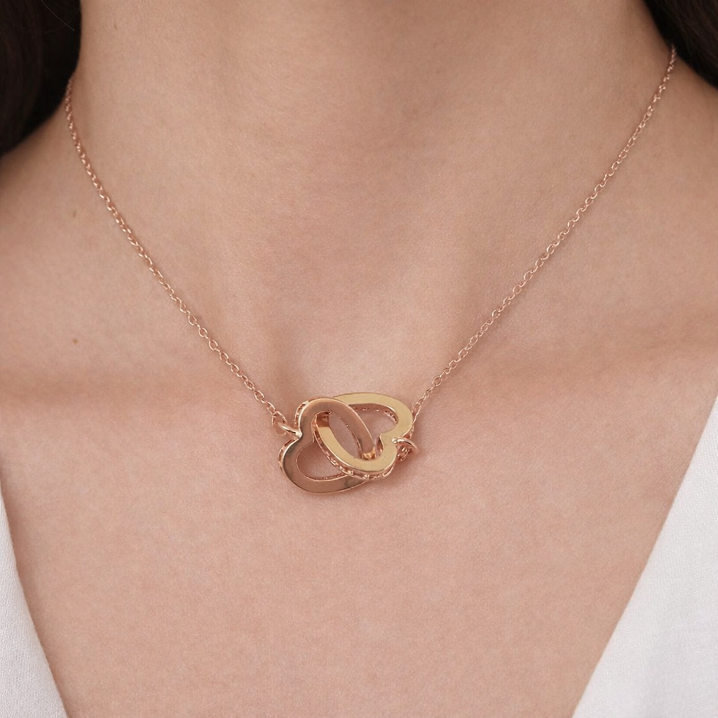 Two Heart Luxury Pendant Necklace