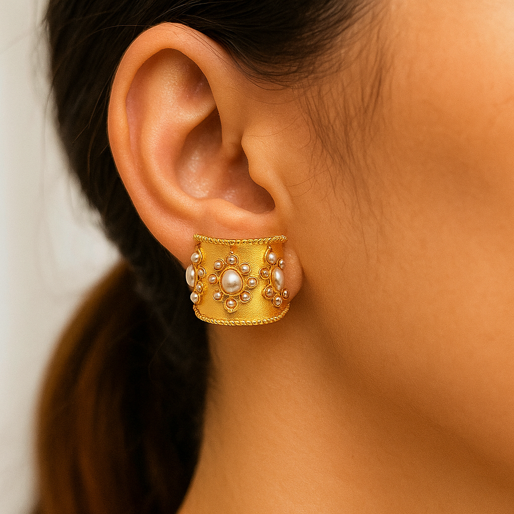 Flower goldish stud earning