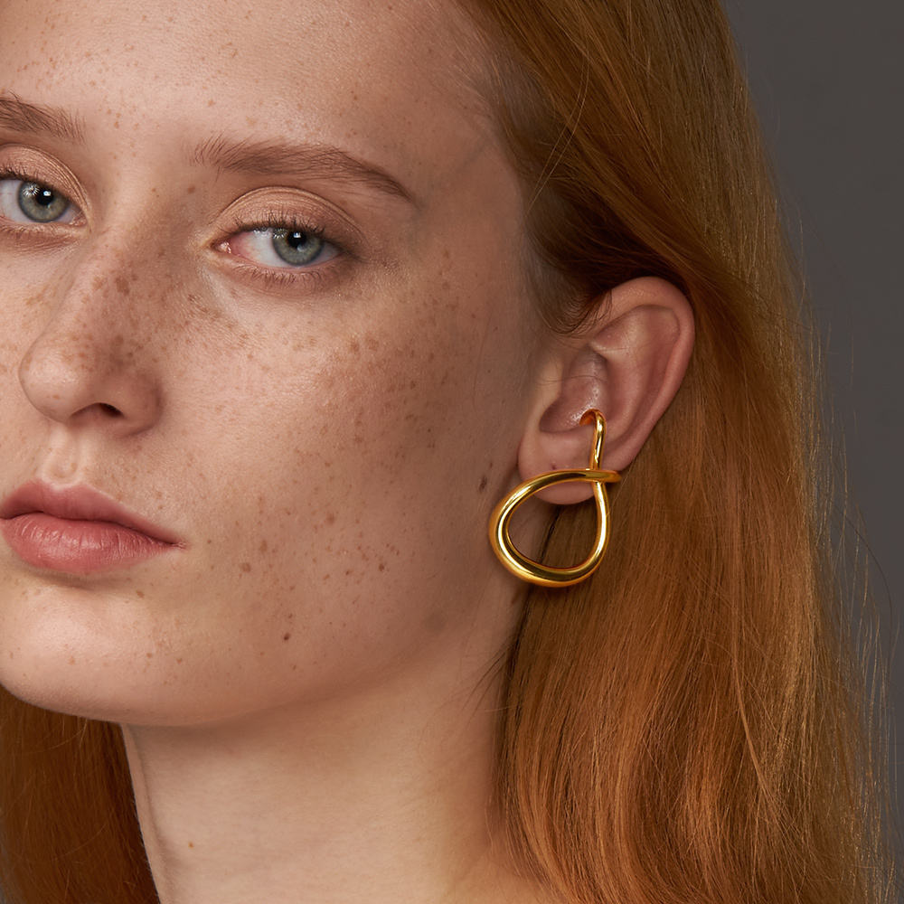 Gold plated knotted earring online