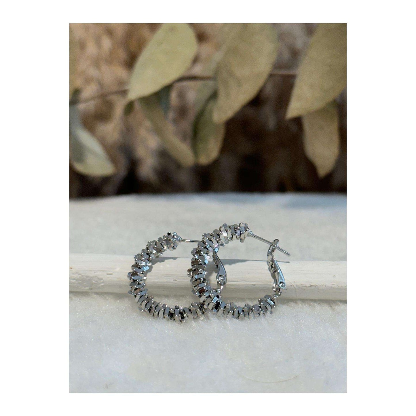 Round Shape Glosy Silver Plated Hoop Earring