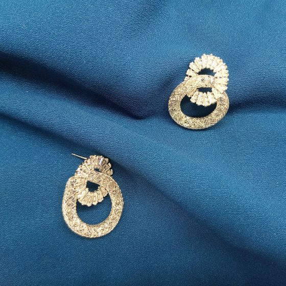 Cubic Diamonds With Round Shape Earring