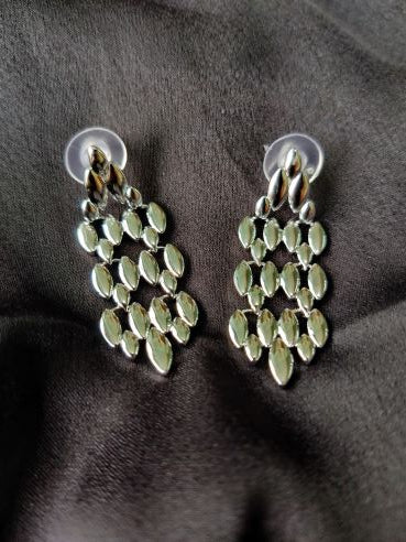 looking watchband chain designer silver earring