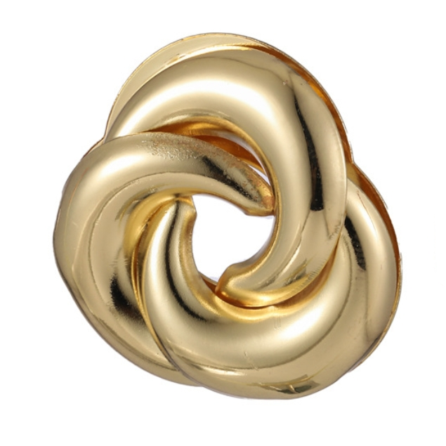 Small circle twisted stud earring