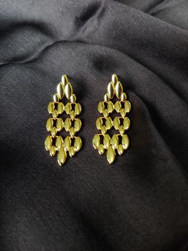 looking watchband chain designer gold earring