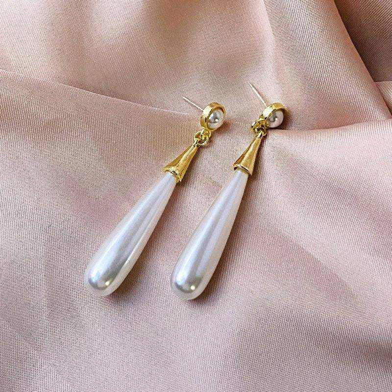 French Pearl Elegant Retro Drop Pearl Earring