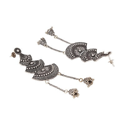 Oxidized earring with laatkan
