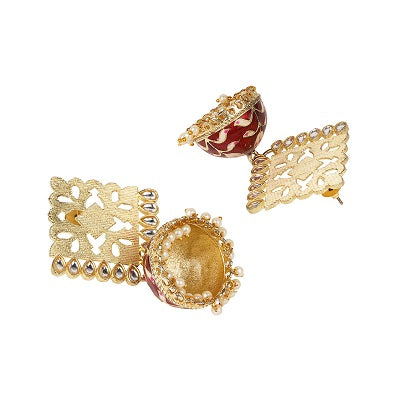Traditional golden Square Jhumki
