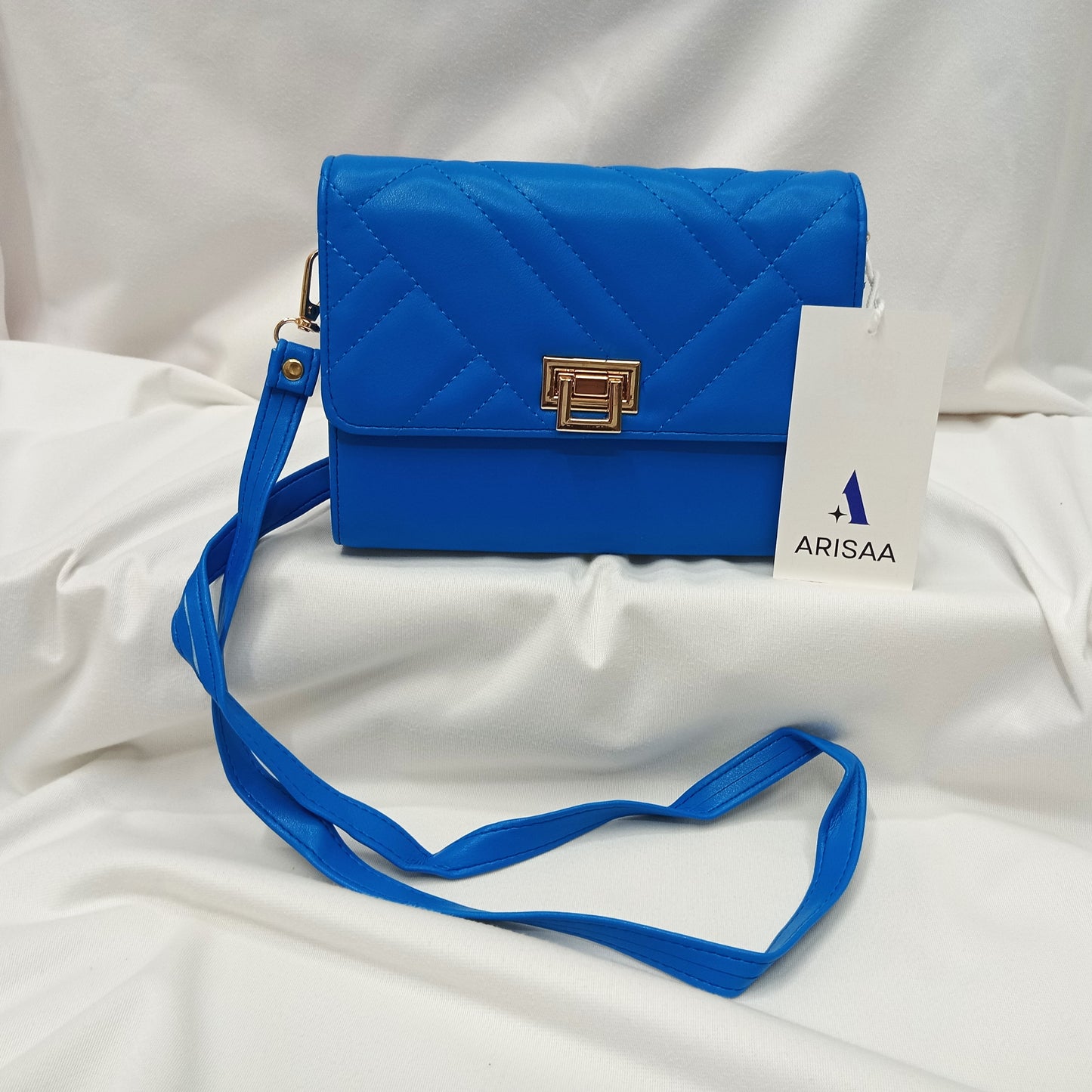 Sky blue smart look hand bag