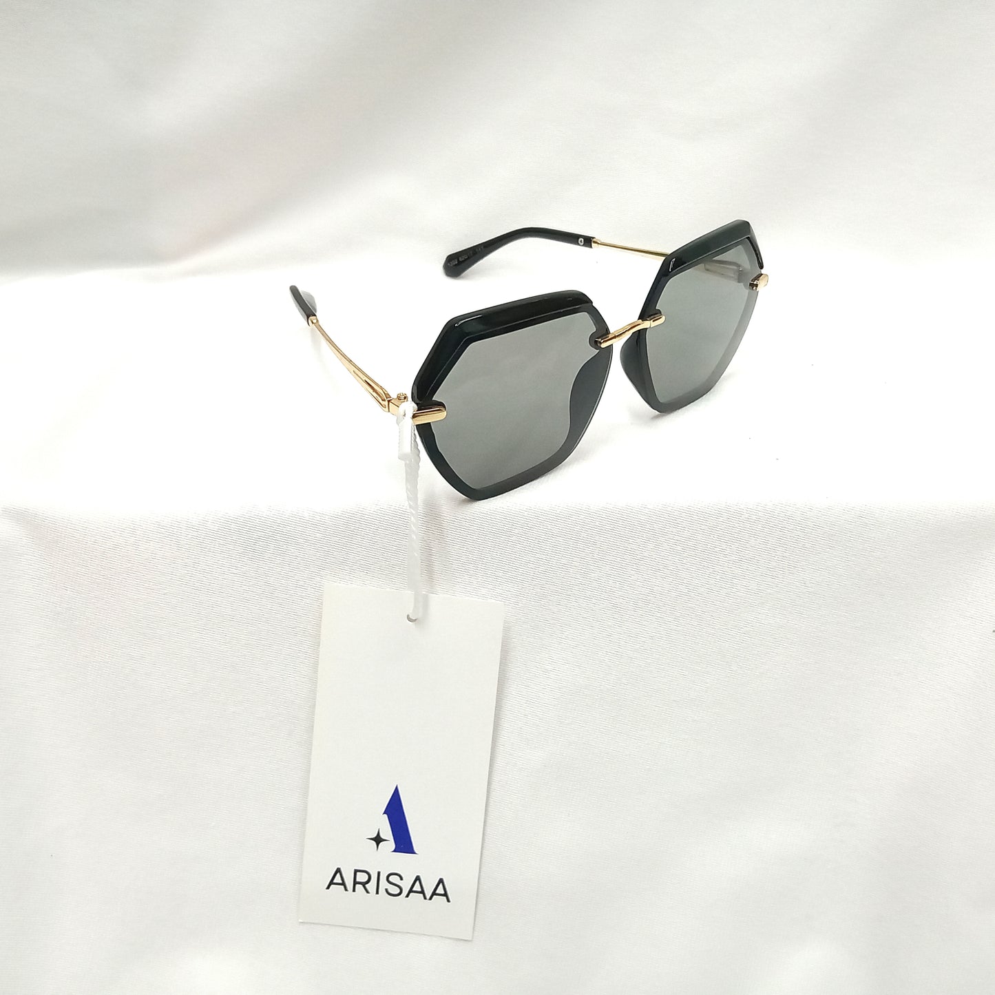 Round Rectangular Black Sunglasses