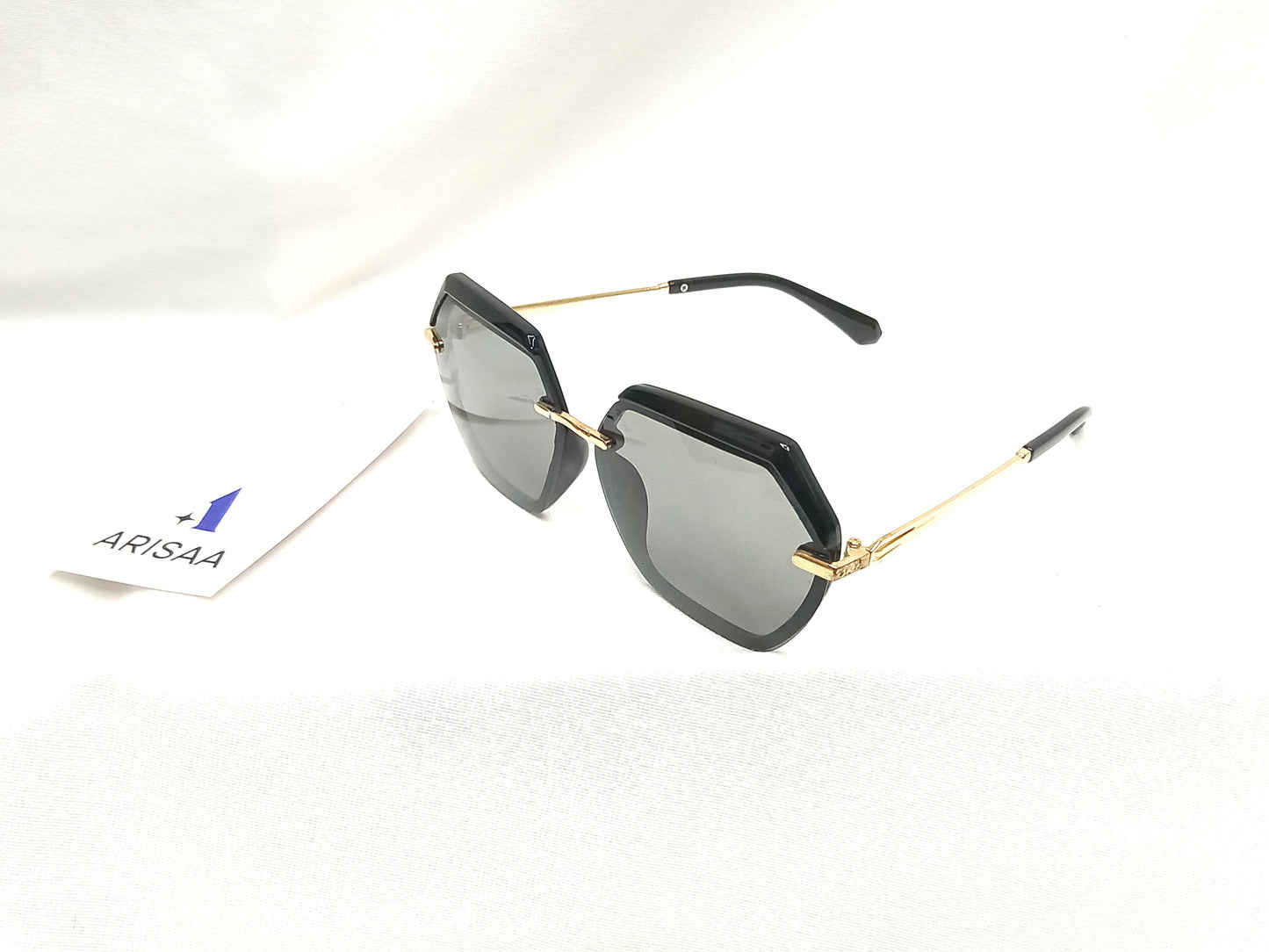 Round Rectangular Black Sunglasses