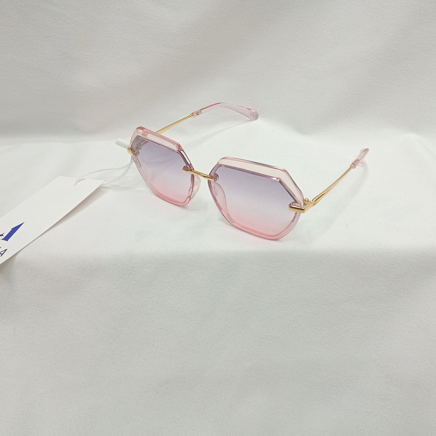 Round Rectangular Pink Sunglasses