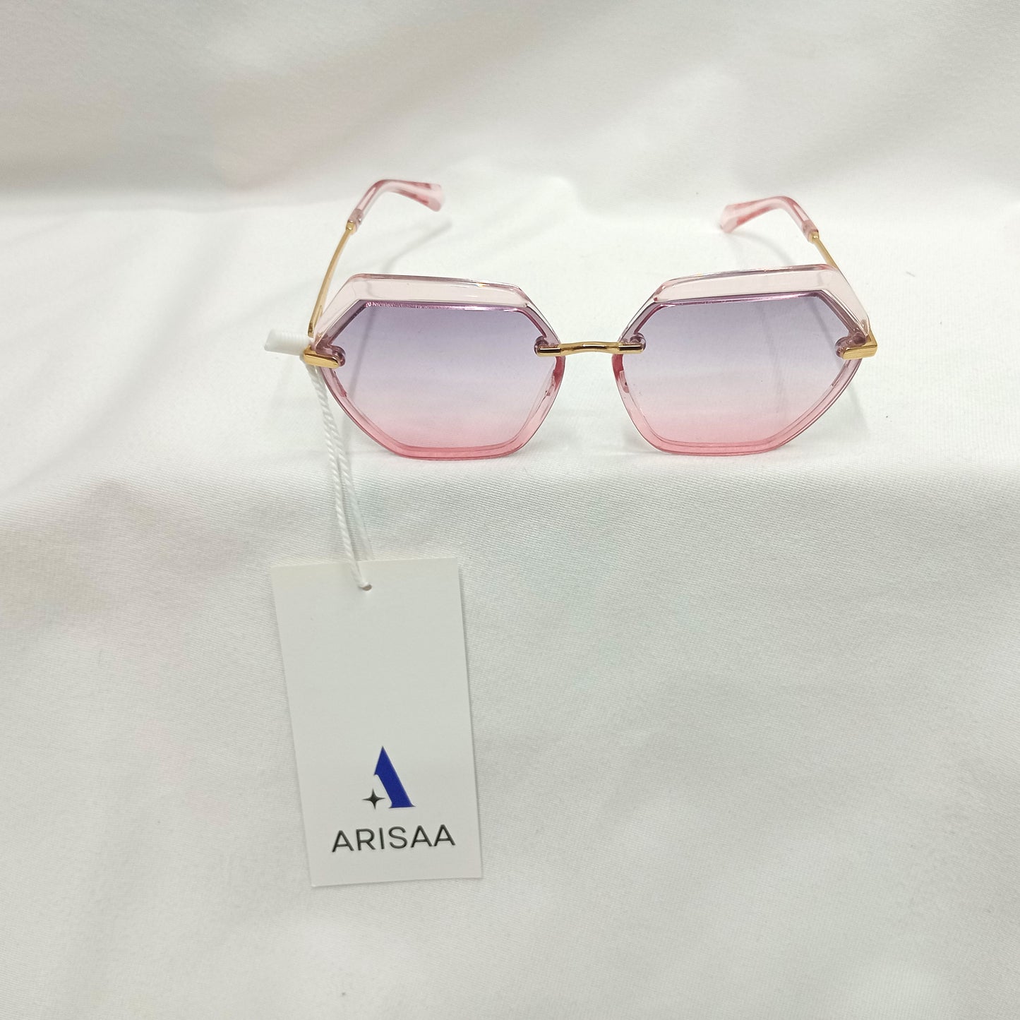 Round Rectangular Pink Sunglasses
