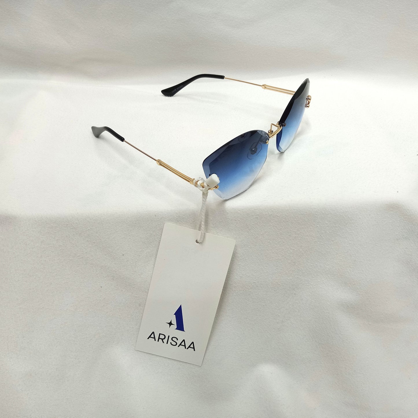 Round Cat eye Blue Sunglasses