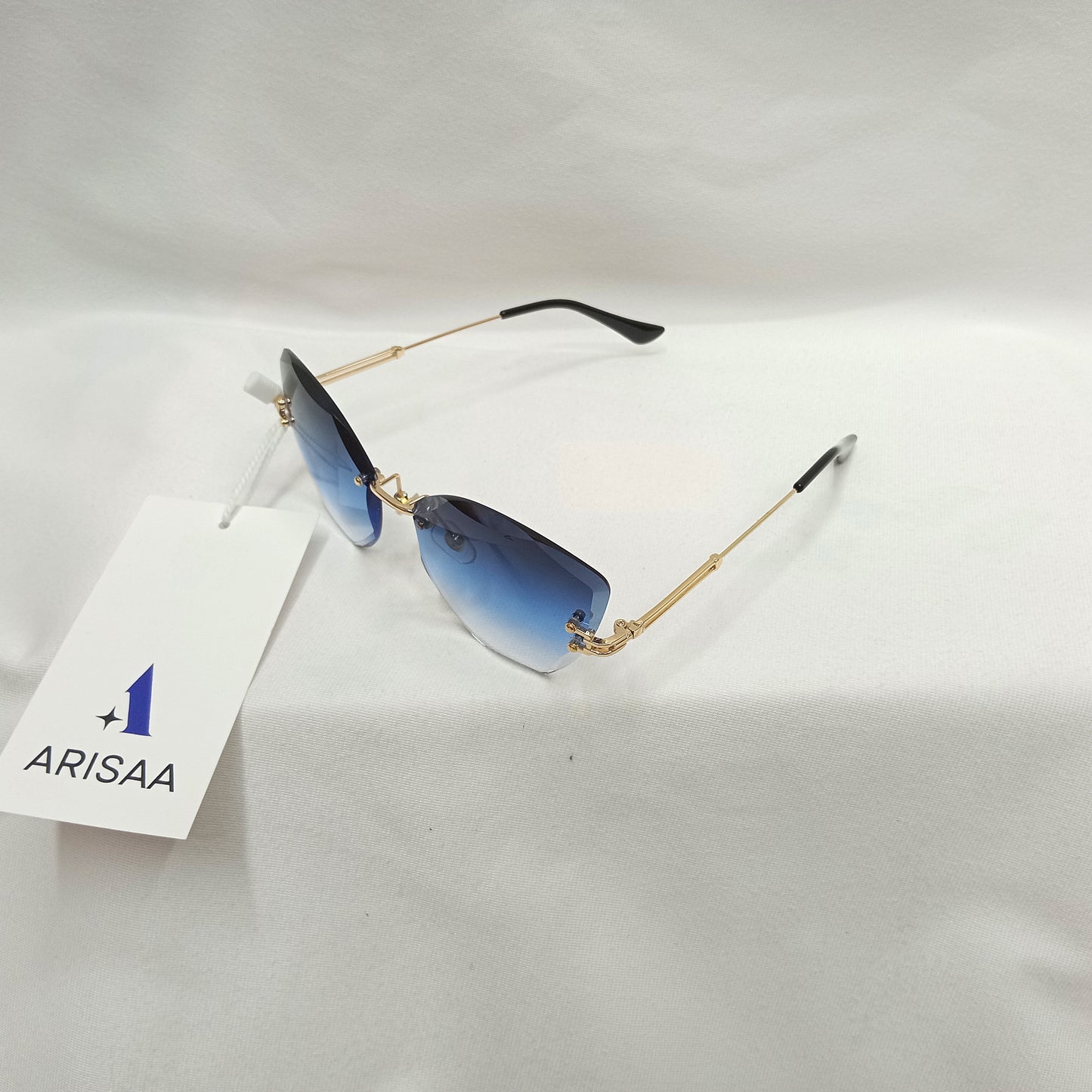 Round Cat eye Blue Sunglasses