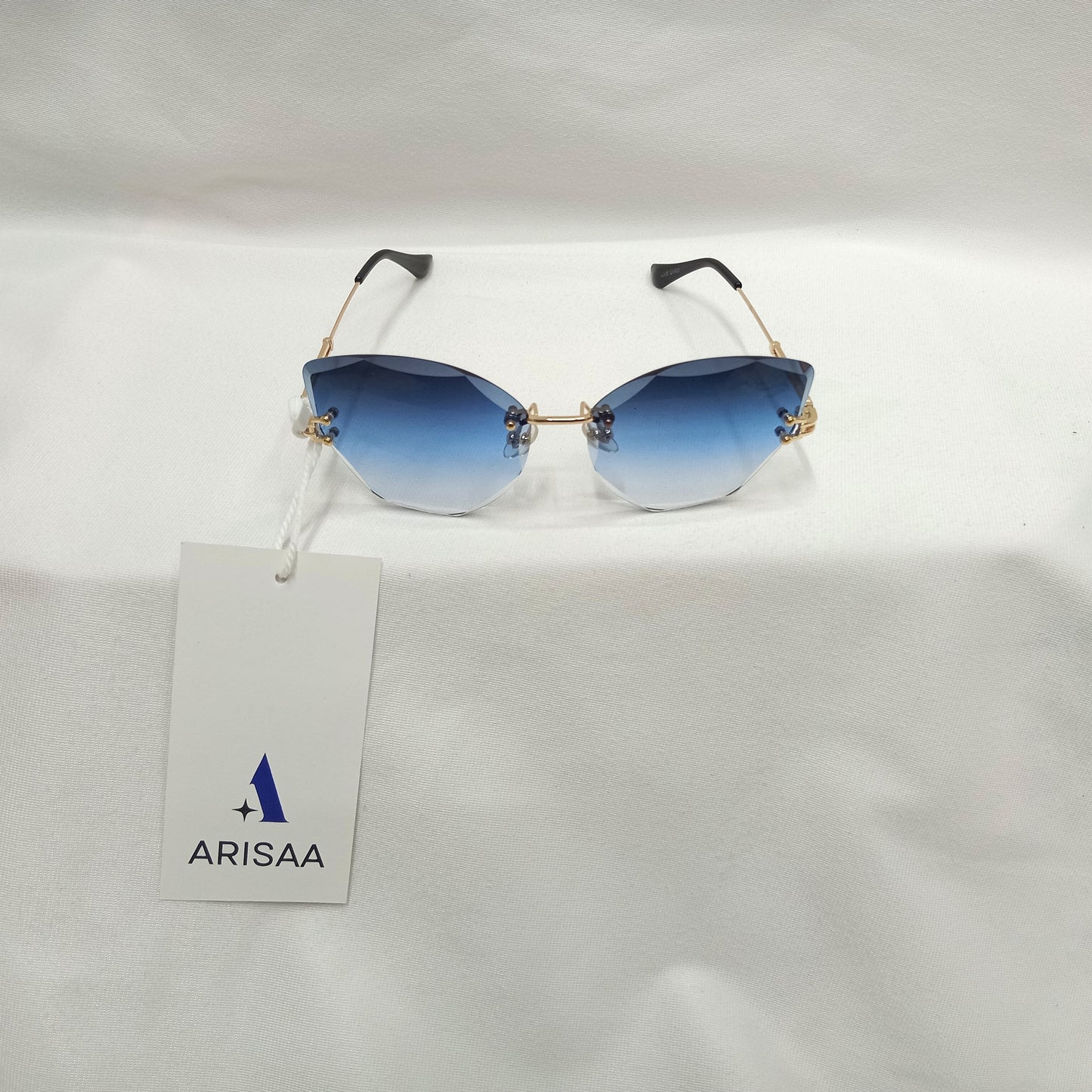 Round Cat eye Blue Sunglasses