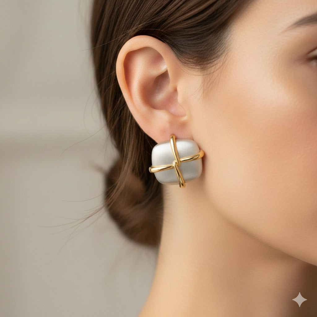 Ivory Knot Luxe Studs