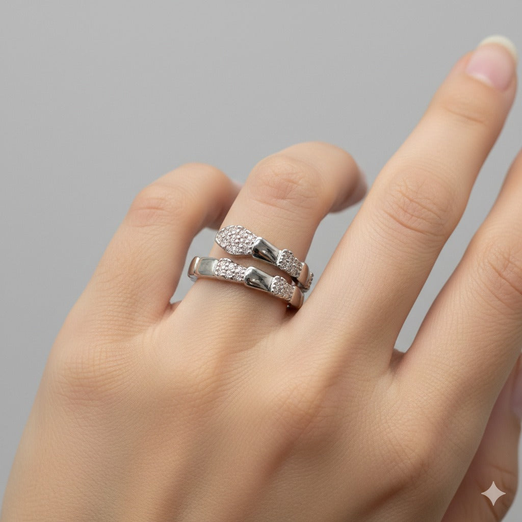 Luna Sparkle Open Band Ring