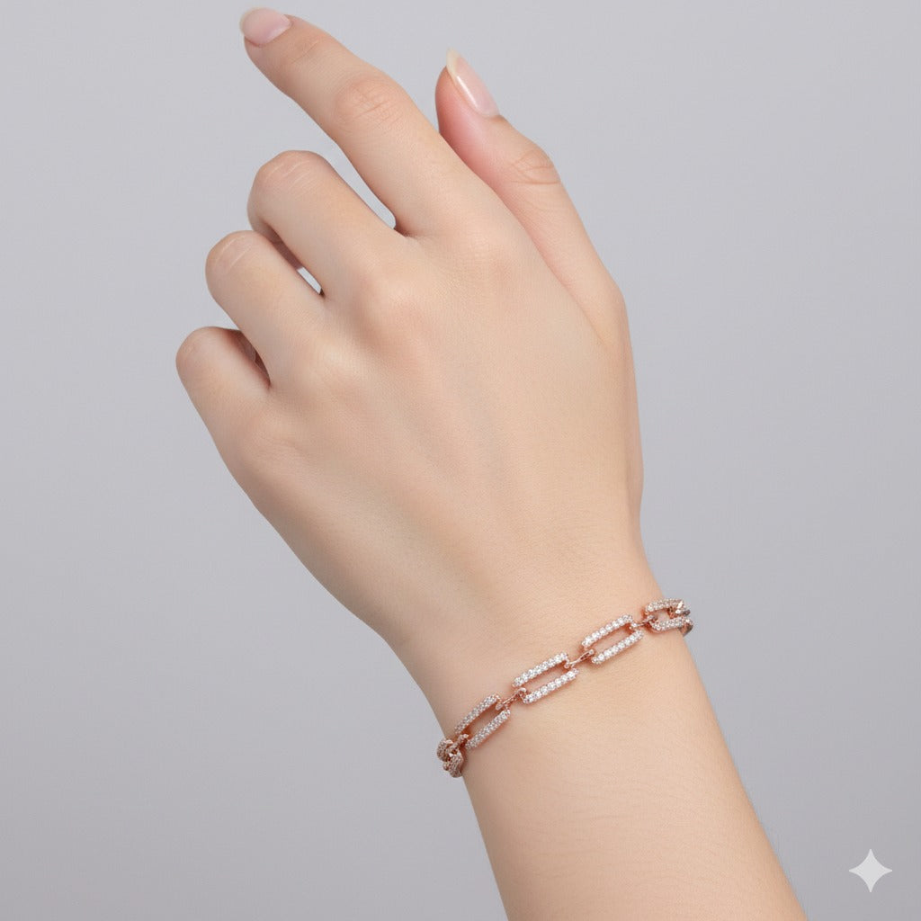 Rose Link Sparkle Bracelet