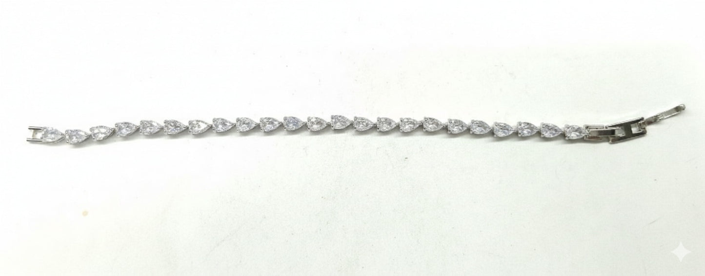 Celeste Teardrop Tennis Bracelet