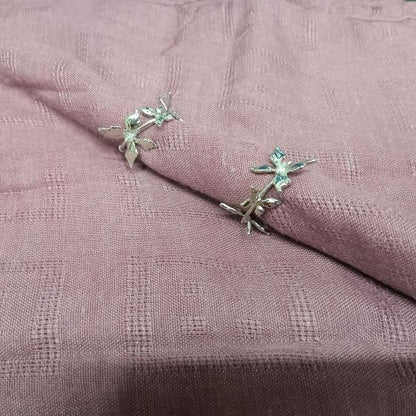 Silver Spike Earrings For Daily Wear