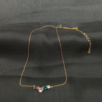 Multi Colour Gold Pedant Necklace