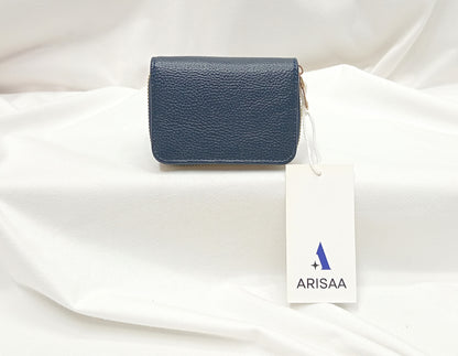 Small blue designer wallet