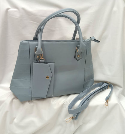Grey colour purse and wallet set