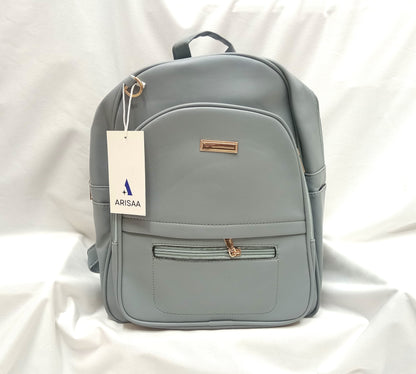 Fancy grey bag pack with pouch