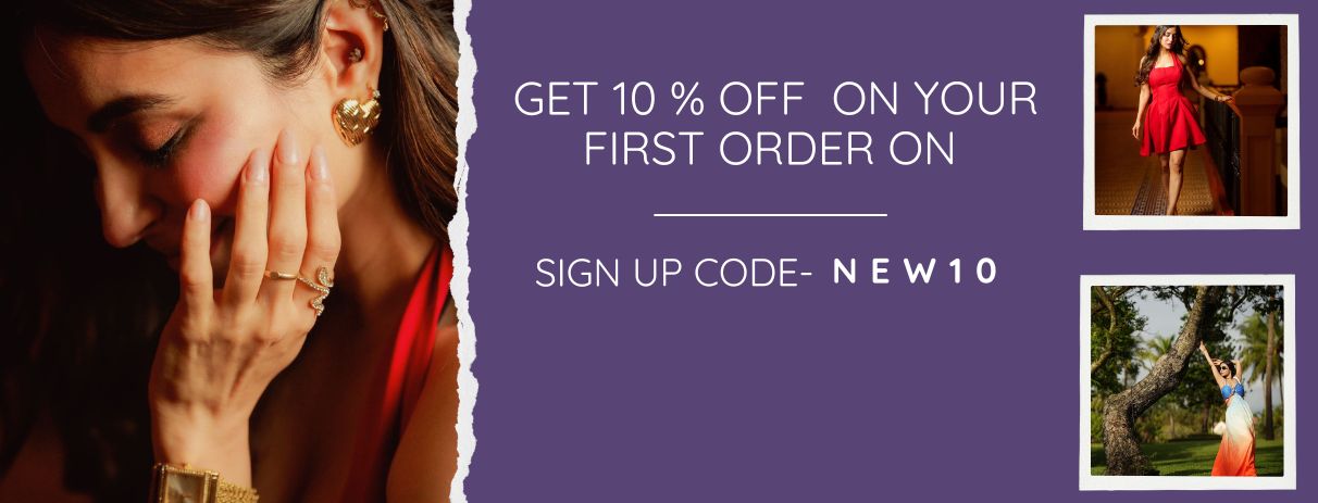 get 10% off on your first order- earrings for women online