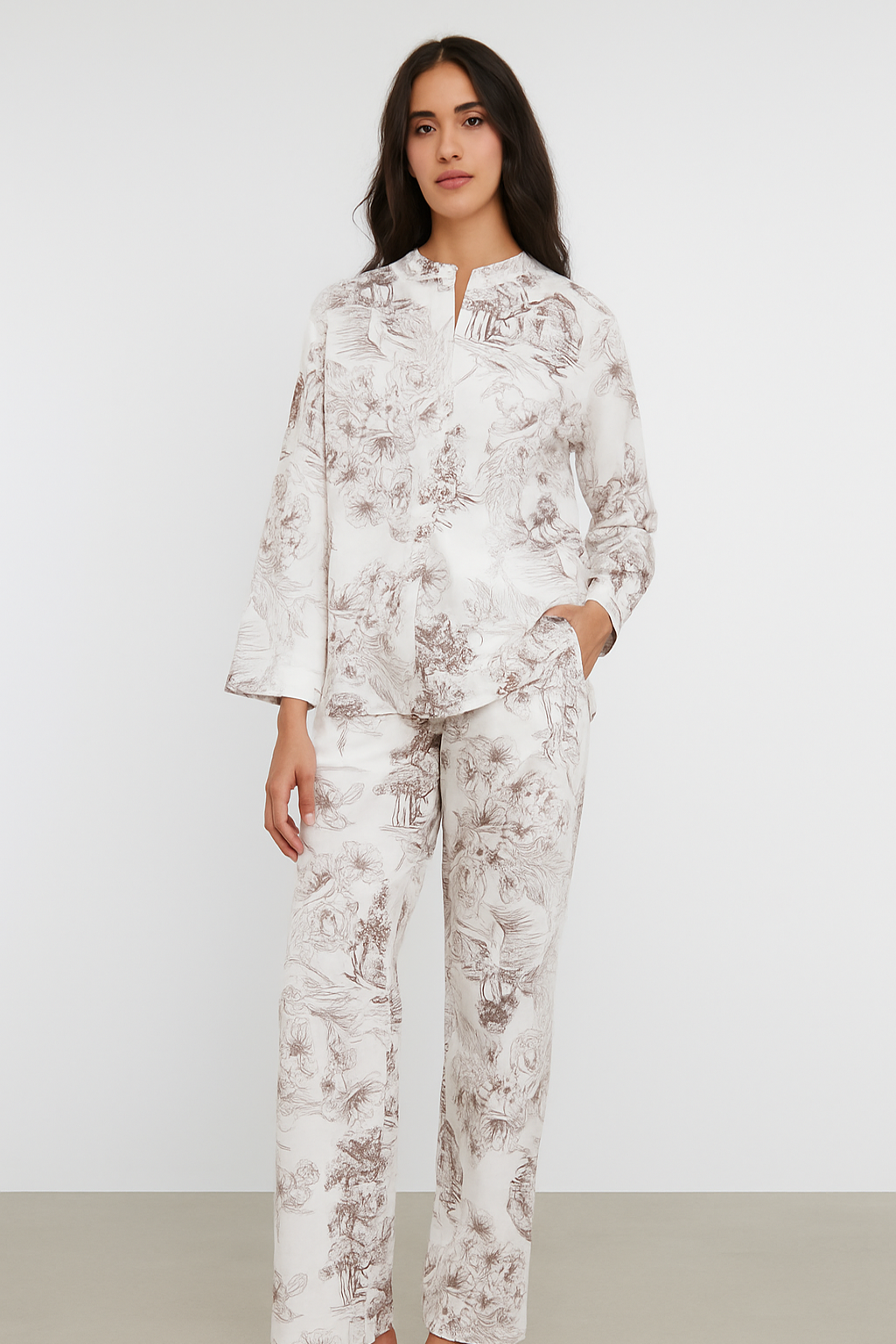 Attractive Print Cord Set For Causal Look