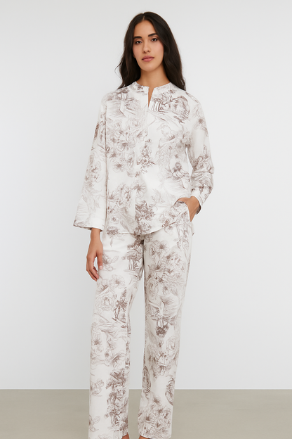 Attractive Print Cord Set For Causal Look