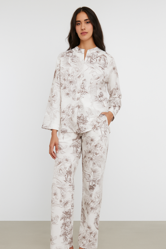 Attractive Print Cord Set For Causal Look