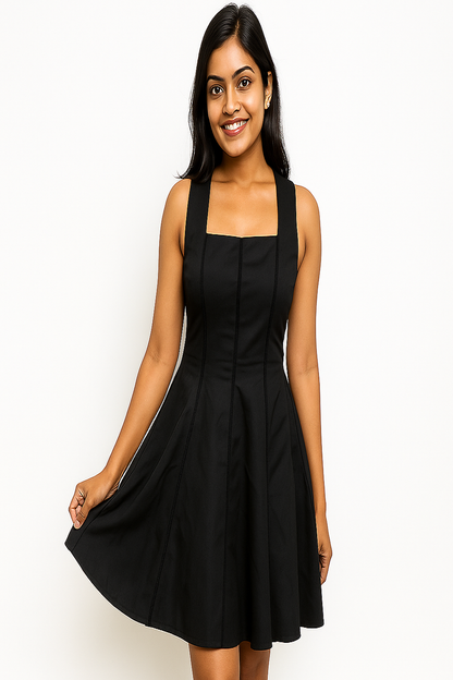 Beautiful black flayred one piece