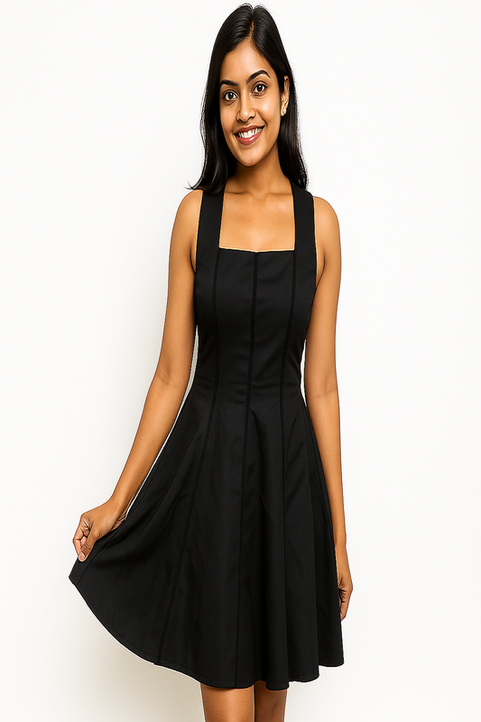 Beautiful black flayred one piece