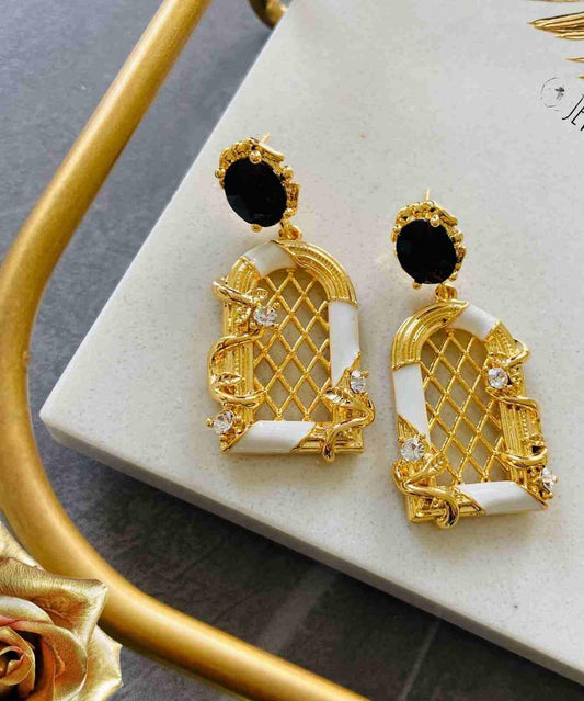 Gold Plated Bird Cage Earrings