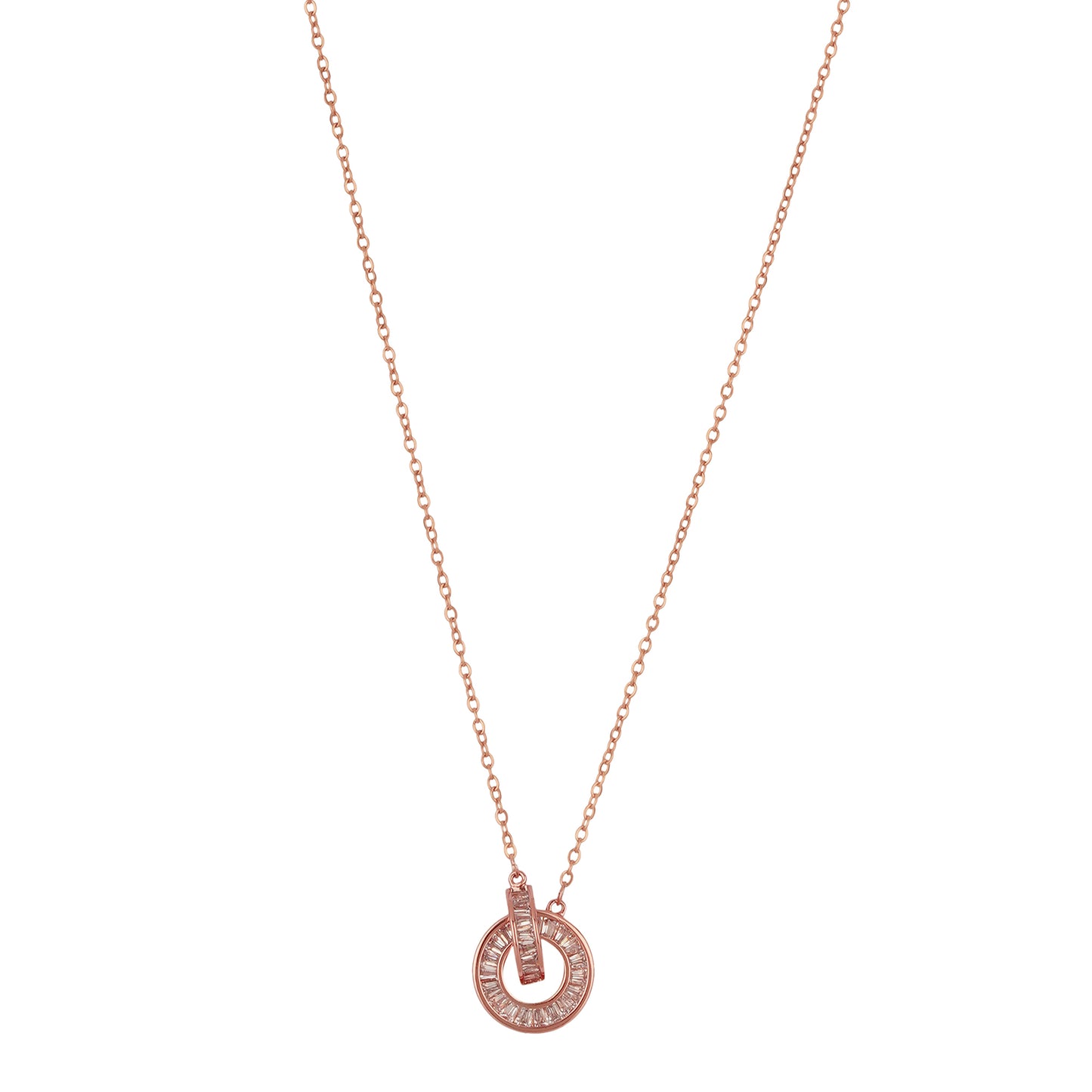 Q Style rose gold necklace