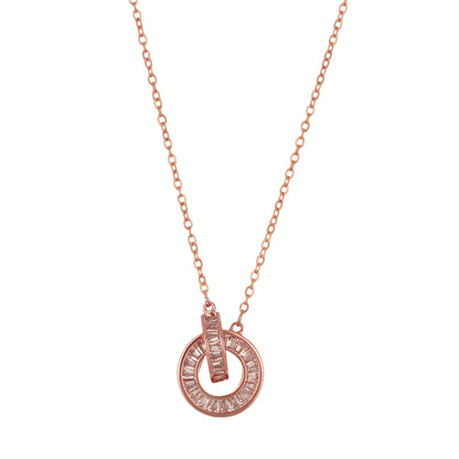 Q Style rose gold necklace