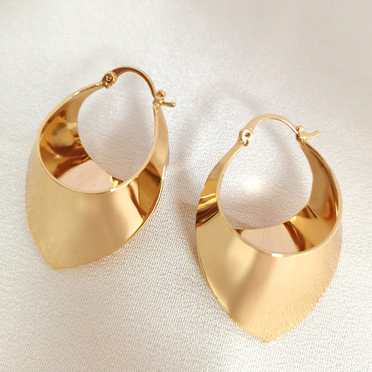 Bag design gold plated earring