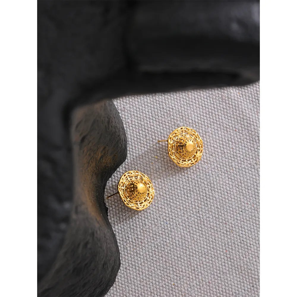 Unique hat stud earring women