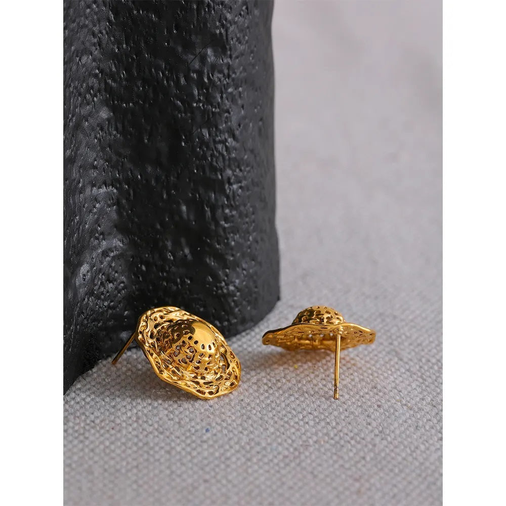 Unique hat stud earring women